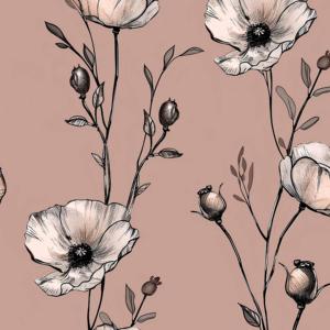Nouveaux modèles de tissu en crêpe de chiffon Koshibo en polyester épais et doux avec des imprimés floraux rouges pour robes de mariée - Product Image 4