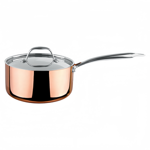 Nouvel arrivage d'usine : Ensemble de 6 casseroles et poêles en cuivre triple couche avec poignées, fond à <span class=keywords><strong>induction</strong></span>, comprenant une casserole, une marmite et une cocotte. - Product Image 3