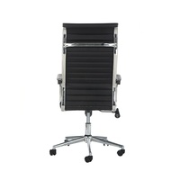 Chaise pivotante de bureau Design moderne Chaise ergonomique en cuir et métal Hauteur réglable Pas fatigué pour la conférence de bureau