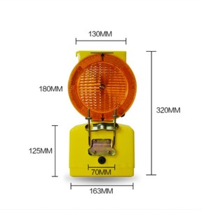 Luz de Advertencia de Tráfico Portátil de Grado de Ingeniería con Barrera <span class=keywords><strong>Solar</strong></span>, Luz LED Intermitente Amarilla, 60 Destellos/Min - Product Image 5