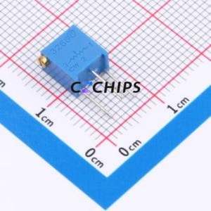 Resistencia Ajustable/Potenciómetro 3266X-105-LF, Componente de Orificio Pasante (THT)-3P, 6.8x4.7mm, Resistencia de 1mOhm, 10%, 500mW, 250ppm ℃ - Product Image 1