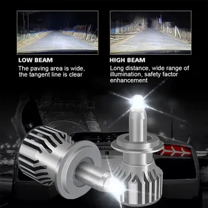 360 Led Headlight 12 Sides H7 360 Degree Led Car Headlight H1 H3 H7 H11 Auto Headlight Bulb High Brightness White