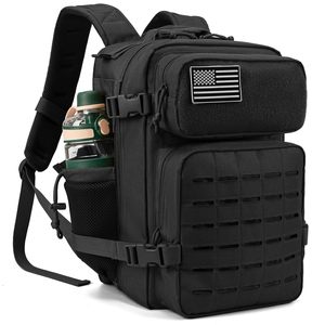 Mochila Táctica Vintage Impermeable con Forro <span class=keywords><strong>de</strong></span> Poliéster para Hombre, Mochila <span class=keywords><strong>de</strong></span> Día, Mochila <span class=keywords><strong>de</strong></span> 3 Días para Excursiones, Mochila <span class=keywords><strong>de</strong></span> Senderismo con Porta Botella - Product Image 1