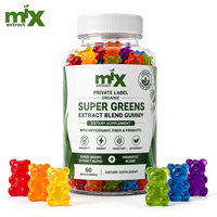 Super Veggies Green Superfoods Extract Probiotic Blend Vitamin Gummies pour la santé intestinale, l'immunité et le soutien quotidien du bien-être