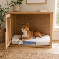 Matelas pour cage à chien avec silicone rafraîchissant, design doux et adapté aux voyages, base antidérapante pour les espaces de repos des animaux de compagnie