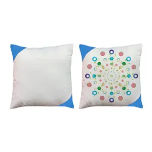 Subbank Custom Print Double-side Blank Sublimation Pillow Case 40*40CM Polyester Diagonal Color Sublimation Cushion Cover