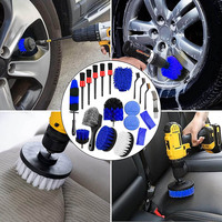 Ensemble de 20 brosses et gants pour roues de voiture, brosses de nettoyage automobile avec éponges