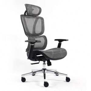 Double <span class=keywords><strong>Back</strong></span> Design ergonômico apoio lombar preto executivo giratório Mesh escritório cadeiras com apoio para os pés - Product Image 3