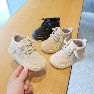 Botas de Moda para Niños BabyLeather con Cordones en el Tobillo, Cosidas a Mano, con Suela de Goma, Impermeables y Antideslizantes - Product Image 5