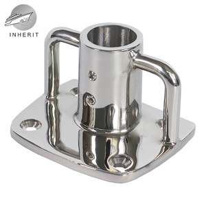 Base para Asta de Bandera Inherit, Cuadrada de 1 Pulgada, Acero Inoxidable Pulido Espejo, Montaje Plano para Uso Marino - Product Image 4