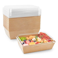 Prix d'usine Contenants alimentaires jetables en plastique à 1 compartiment, Boîte bento pour sushi et gâteaux, compatible micro-ondes, avec finition éponge mate et gaufrage