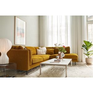 Canapé en velours côtelé sectionnel large wale tissu ensemble de salon <span class=keywords><strong>rose</strong></span> blanc beige gris tan marron jaune vert <span class=keywords><strong>bleu</strong></span> <span class=keywords><strong>marine</strong></span> - Product Image 3