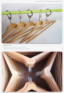 Cintre à anneau <span class=keywords><strong>antivol</strong></span> Design en métal et en bois à un niveau pour garde-robe d'hôtel Organisateur de vêtements brillant Crochets à vêtements - Product Image 6