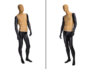 Shopping Mall <strong>Clothes</strong> Display <strong>Props</strong> Abstract Fiberglass Orange Fabric Body Standing and Sitting Set Adult Male Mannequin - Product Image 6