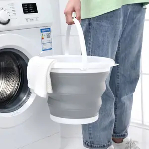 3L 5L 10L Multi Purpose Collapsible Bucket Silicone Outdoor Barrel Foldable Pail Bucket Collapsible Buckets For Fishing Camping