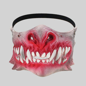 Sanglante pour fantôme visage masque effrayant horreur mascarade pour Halloween fête grande bouche accessoire Latex accessoire effrayant blague - Product Image 5
