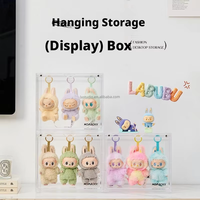 Vitrine transparente multicouche avec couvercle rabattable anti-poussière, organisateur en plastique PS pour figurines de boîtes mystères et collections de jouets