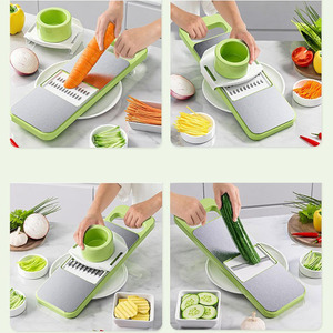 Affettatrice per patate HYRI multifunzionale da cucina <span class=keywords><strong>a</strong></span> dadini triturati in seta per uso domestico, taglierina per verdure - Product Image 4