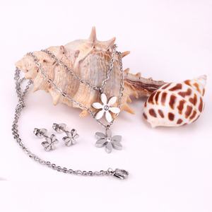 Ensemble de bijoux en acier inoxydable plaqué or Asonsteel, collier et boucles d'oreilles - Product Image 6