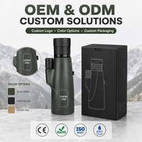 Télescope monoculaire HD 10-30x50 avec zoom continu, mise au point manuelle, lunette optique avec clip pour smartphone pour l'observation des oiseaux, la chasse, la randonnée