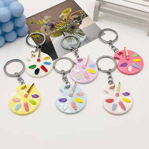 Creative Large Drawing Board Keychain, Resin Simulation Paint Board Keychain, Student Gift Bag Pendant