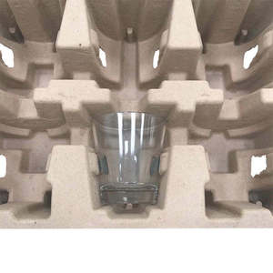 Tùy Chỉnh Sinh Học Phân Hủy Giấy Bột Giấy Cứng Nhắc Cứng Nhắc Khay Cho Vodka Tequila Chai Thủy Tinh Bao Bì <span class=keywords><strong>Pint</strong></span> Kính Khay Giấy Cho - Product Image 4