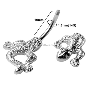 Модное металлическое кольцо в виде пупка из нержавеющей стали - Product Image 3