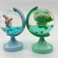 Presse-papiers en acrylique 3D personnalisé en usine, rempli d'eau, avec personnage flottant à insérer, pour la décoration de bureau et de maison, cadeaux de bienvenue