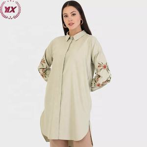 Vendita di fabbrica camicetta abbigliamento <span class=keywords><strong>donna</strong></span> musulmana a maniche lunghe Maxi abito ricamato allentato Abaya islamico <span class=keywords><strong>Online</strong></span> - Product Image 4