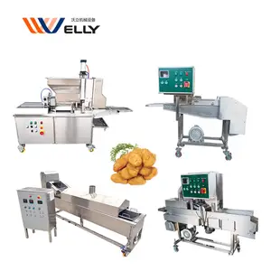 High Quality Burger Making Patty Former Machine Bread Crumbs Covering Meat Cutlet Maker Line With CE Approved