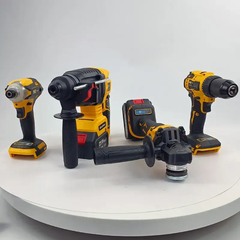 Werkseitiges Power Drills Kit 21V Tragbares elektrisches Akku-Bürstenloses 18-V-Akku-Bohrgerät Lithium-Batterie-Elektro werkzeuge