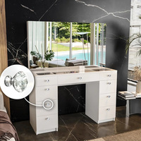 Offre spéciale Vente de gros Meubles modernes Coiffeuse armoire latérale Coiffeuse avec miroir Chaise table