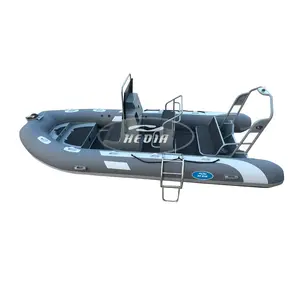 17ft Fishing Boat Orca Hypalon Fabric Aluminium Speed Boat 5m Inflatable Boat With Motor