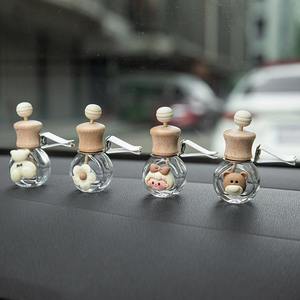 Мультяшный диффузор для эфирных масел автомобильный флакон для духов ароматерапия автомобильный освежитель воздуха многоразовый стеклянный Мини-Автомобильный флакон для духов 10 мл - Product Image 1
