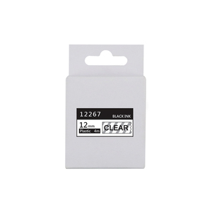 12267 nero su trasparente di Buona Qualità 12 millimetri Compatibile <span class=keywords><strong>Dymo</strong></span> termica per <span class=keywords><strong>etichette</strong></span> nastro per nastro macchina stampante di <span class=keywords><strong>Etichette</strong></span> <span class=keywords><strong>Dymo</strong></span> Letratag di Plastica nastro - Product Image 3