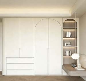 BALOM Customized Wardrobe Set With Open Display Shelves Closed Drawer Units and Hanging <b>Rails</b> for <b>Clothes</b> and Accessories - Product Image 3