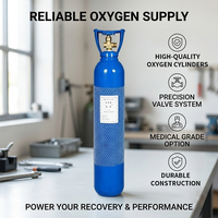 Cylindre à oxygène en acier sans soudure 2L-150L, haute pression, pour usage médical et industriel