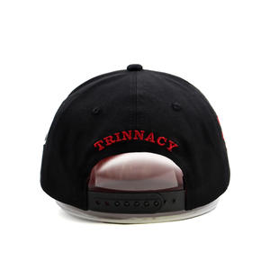 Casquette de baseball <span class=keywords><strong>snapback</strong></span> hip-hop en coton noir à 5 panneaux avec logo brodé 3D original personnalisé et visière en daim - Product Image 5