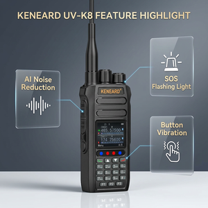 KENEARD KE-UV-K8 Walkie Talkie Analógico de Mano de Doble Modo 10W VHF/UHF, Radio de Red GPS con Doble <span class=keywords><strong>SIM</strong></span>, Alcance de 0-8km, Batería de 2500-3000mAh - Product Image 1