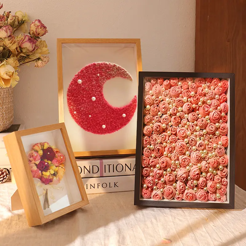 Customized High Quality Wooden 3D Shadow Box Frame DIY Dried