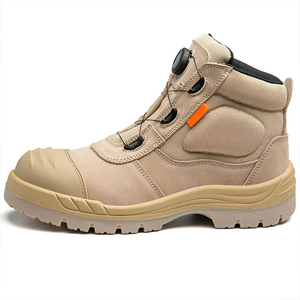 Bottes de sécurité tactiques SFA3 mi-montantes en cuir beige, semelle anti-perforation, vente en gros, toutes saisons, pour l'extérieur - Product Image 5