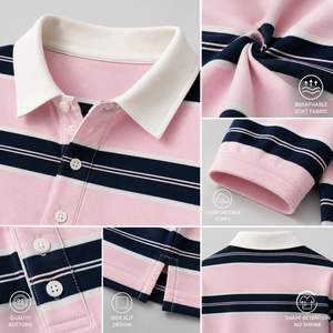 Camiseta de Rugby Personalizada con Logotipo Bordado, Estilo Casual y Preppy, Tejida, Transpirable, de Manga Larga para Mujer - Product Image 2