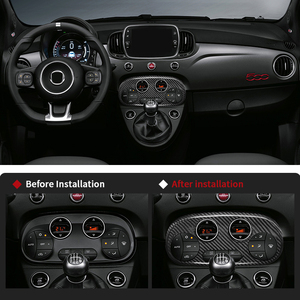 Shasha automatique en Fiber de carbone véritable accessoires intérieurs couverture Clima pour Fiat <span class=keywords><strong>Abarth</strong></span> 500 Type Kits intérieurs - Product Image 2