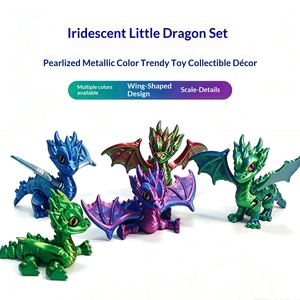 Éxito de Ventas Transfronterizo: Figura Coleccionable de Dragón Volador Pequeño con Articulaciones Móviles, Impresa en 3D, de Cristal, Estilo Occidental - Product Image 3