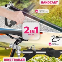 Remorque de vélo pliable détachable Transporteur de transport Voyage en plein air Camping Pet Remorque de VTT Bicyclette Cargo avec roues
