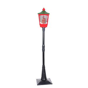 Lampe pilier lumineuse de Noël avec musique, <span class=keywords><strong>lampadaire</strong></span> avec neige qui tombe, lanterne musicale pour la décoration des fêtes - Product Image 1