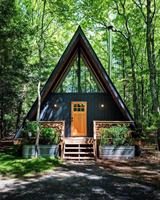 Maison préfabriquée en bois en forme de A, cabane portable, mini-villa écologique pour le glamping