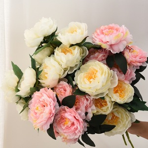 Bouquet de fleurs artificielles pivoines, 7 pièces, haute simulation, décoration de mariage et de maison, style classique - Product Image 3