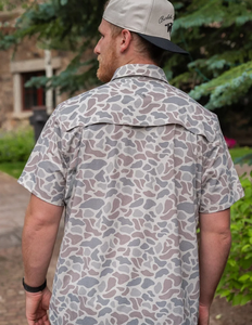 लघु आस्तीन मछली पकड़ने की शर्ट कस्टम कैमियो प्रिंट स्फ हल्के कपड़े पुरुषों को पकड़ने वाली शर्ट बटन - Product Image 2