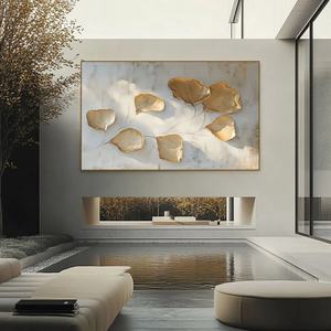 Décoration murale verticale texturée, art mural 3D fait main, grande peinture abstraite minimaliste sur toile, cadeau de déménagement unique - Product Image 3